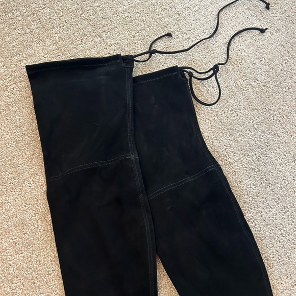 NEW Stuart Weitzman Lamd Over The Knee Suede Tie Boot - Picture 6 of 15